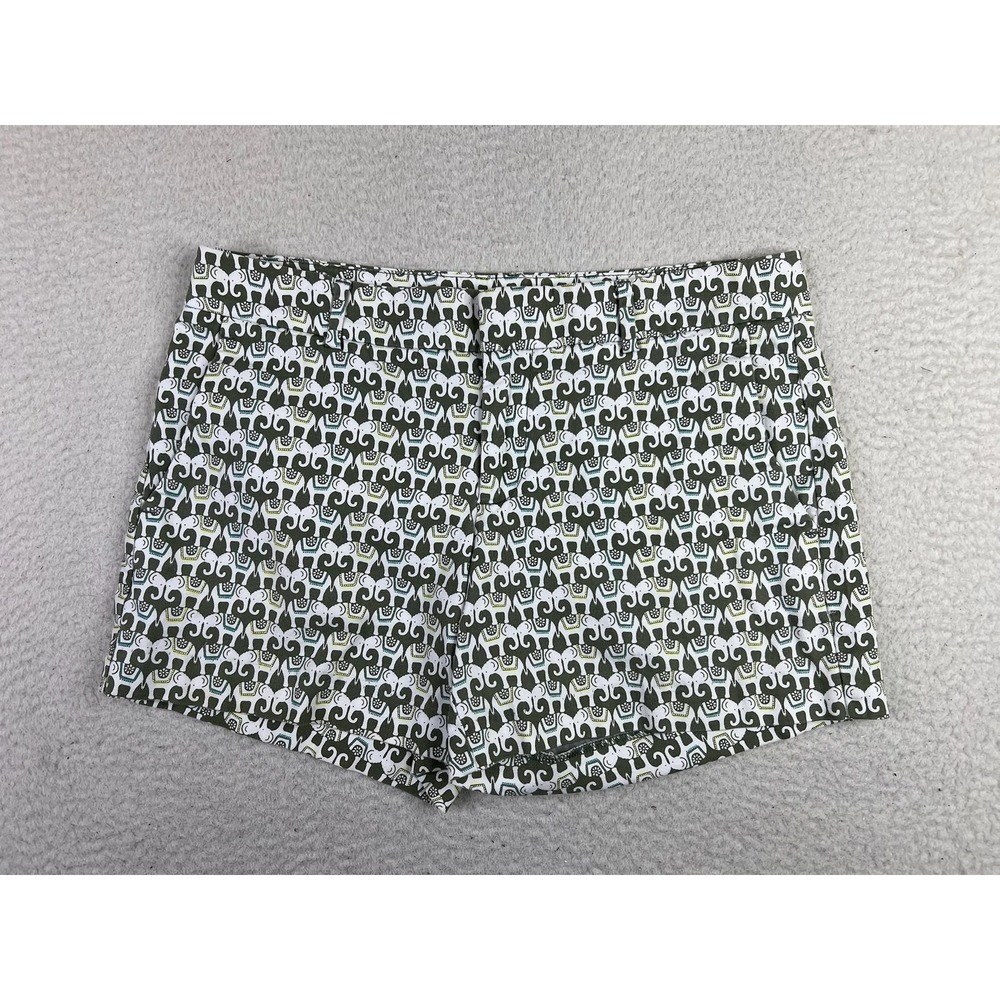Banana Republic Hampton Shorts Womens 4 Green Elephant Chino Twill 950635-00